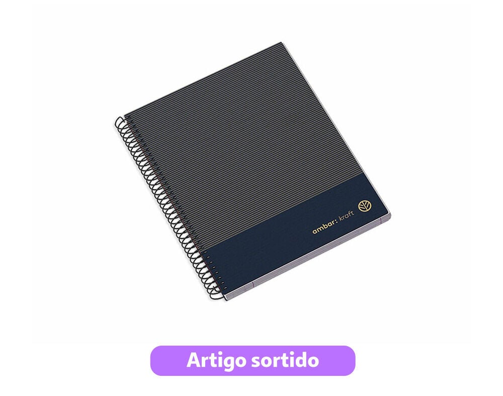 CADERNO ESPIRAL A5 AMBAR KRAFT CAPA DURA PAUTADO CORES SORTIDAS image number 4