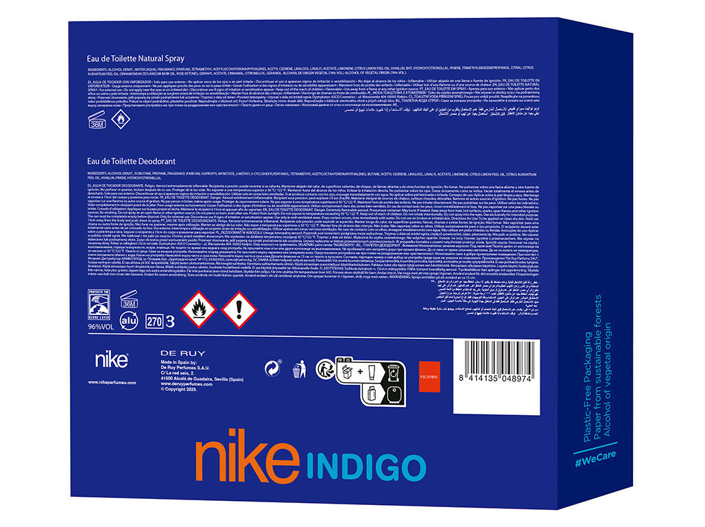CONJUNTO NIKE INDIGO EDT 100ML+DEO 200ML image number 1