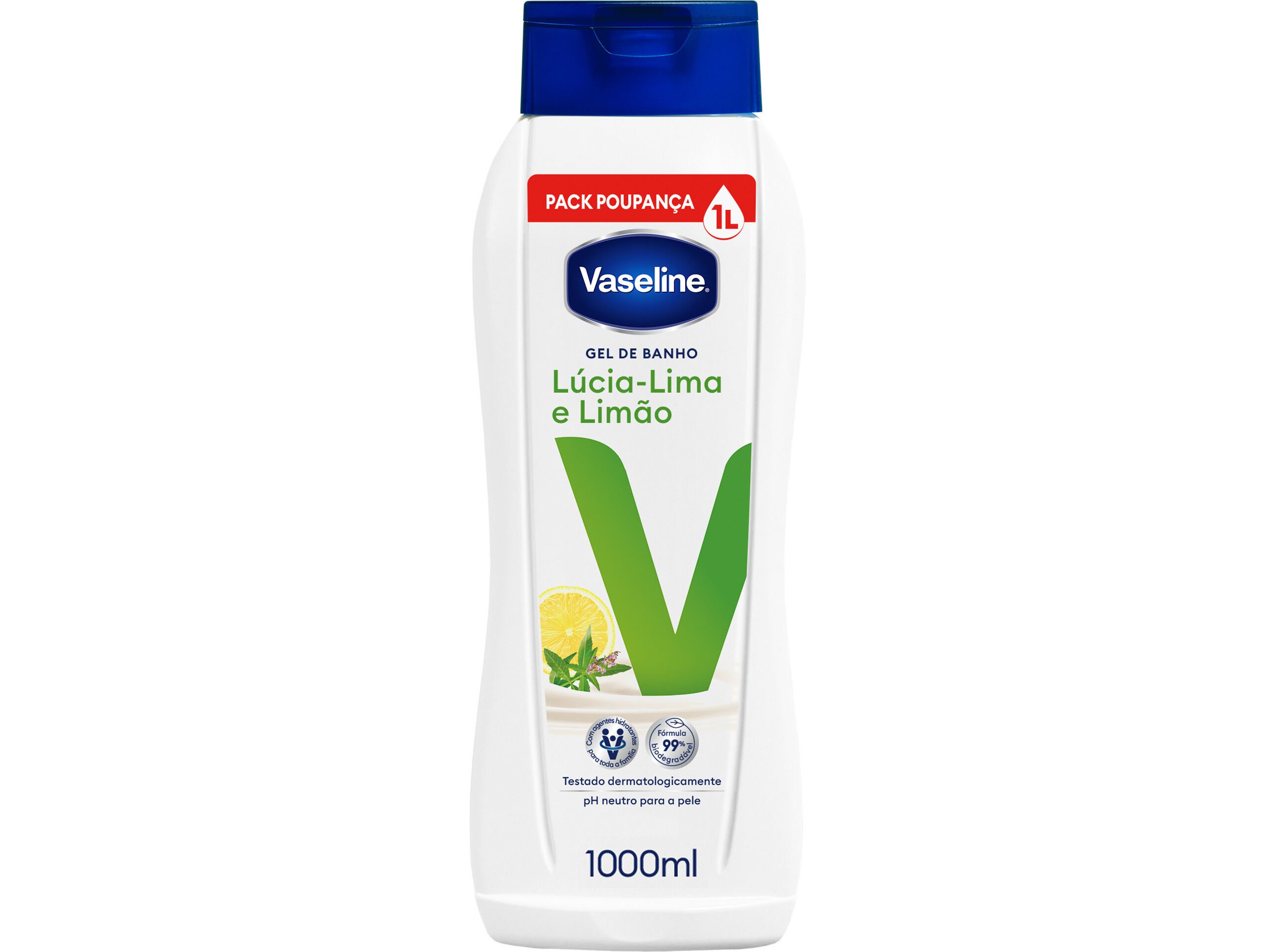 GEL BANHO VASELINE L&Uacute;CIA LIM&Atilde;O 1000ML image number 0