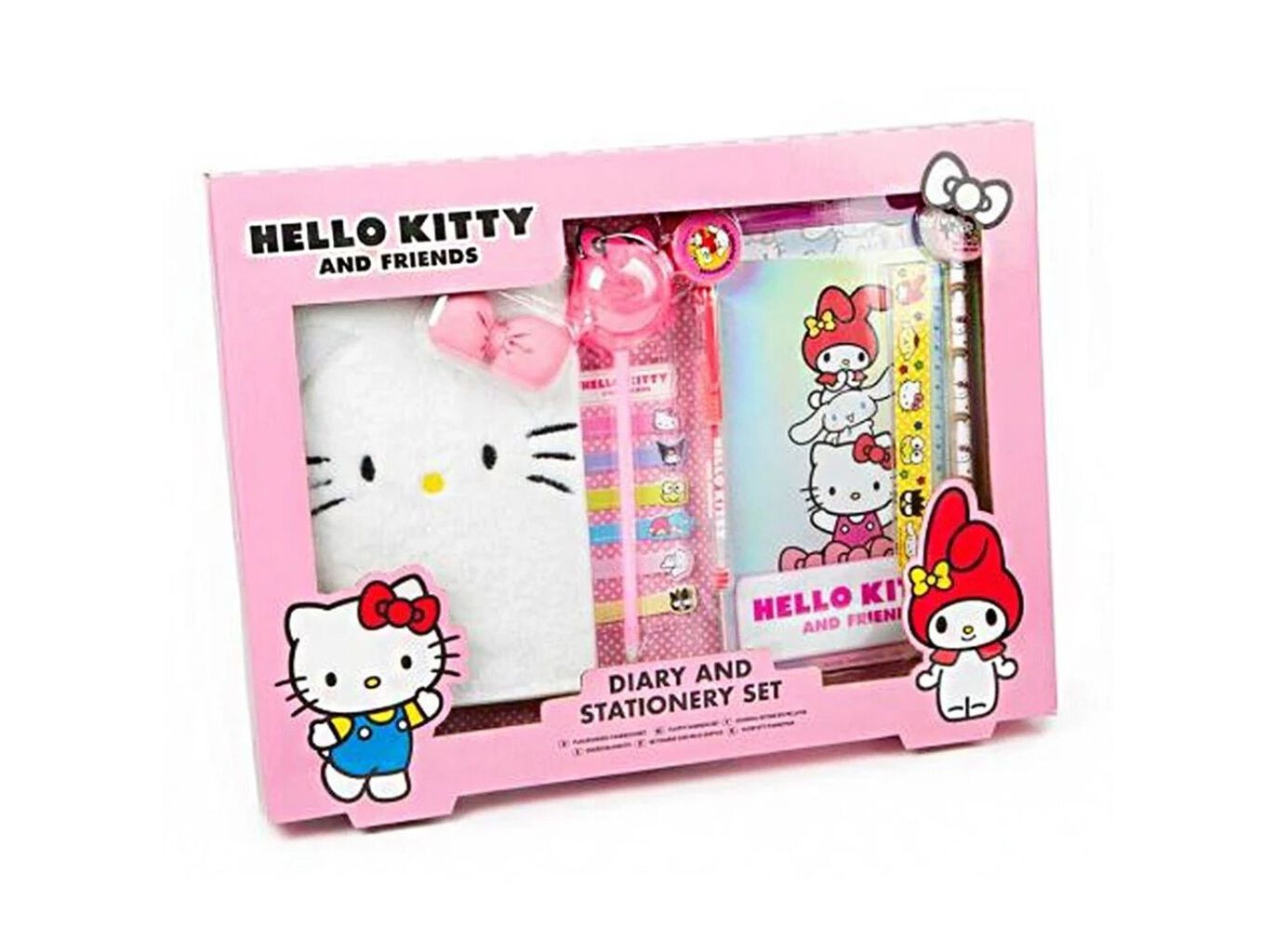 CONJUNTO DE PAPELARIA HELLO KITTY COM DI&Aacute;RIO
