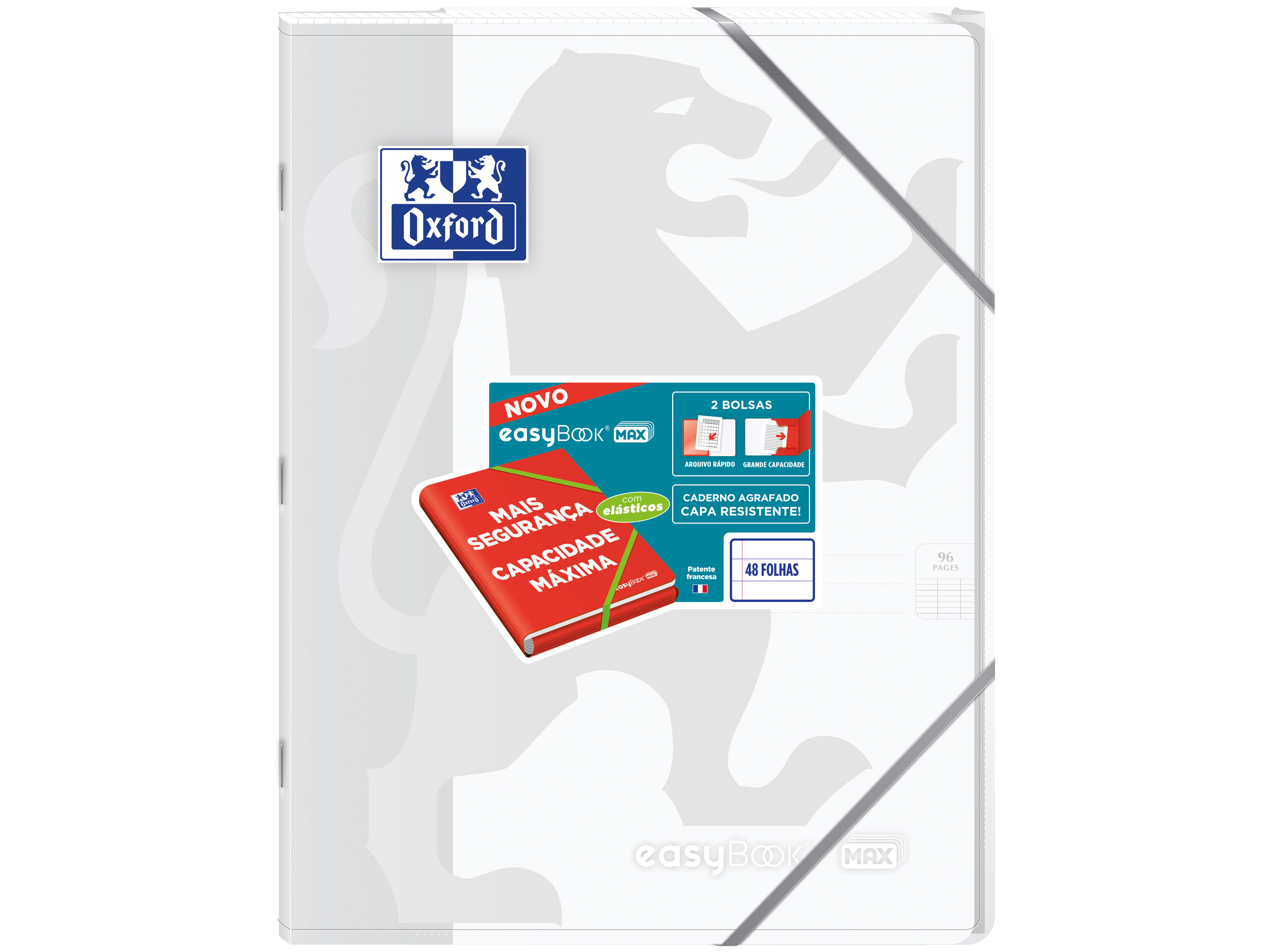 CADERNO AGRAFADO A4 OXFORD EASYBOOK MAXI COM EL&Aacute;STICOS PAUTADO 48 FOLHAS CORES SORTIDAS image number 3