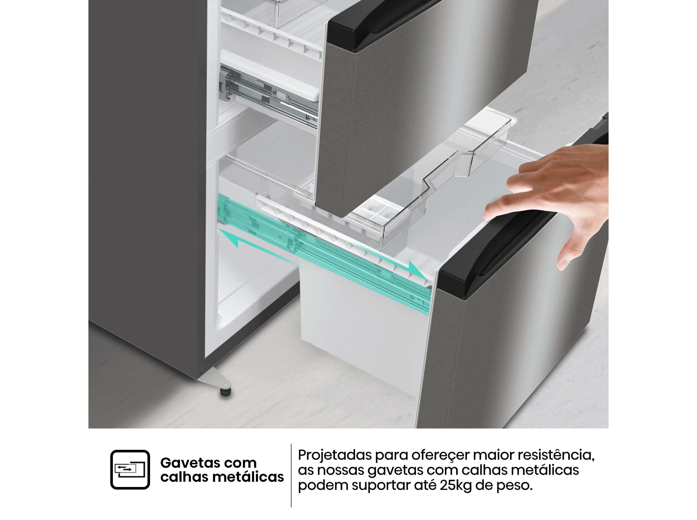 FRIGOR&Iacute;FICO COMBINADO HISENSE RT641N4AIE 3 PORTAS NO FROST E 493L image number 11