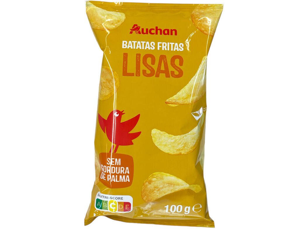 BATATAS AUCHAN FRITAS LISA GIRASSOL 100G image number 0
