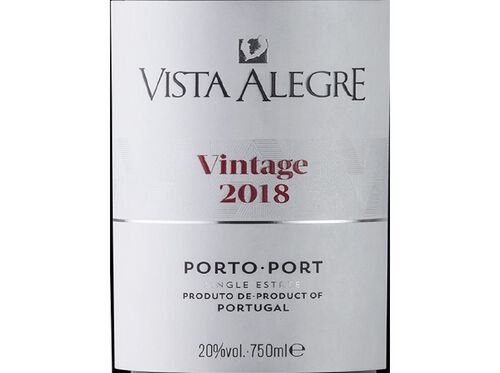 VINHO PORTO VISTA ALEGRE VINTAGE 2018 0.75L