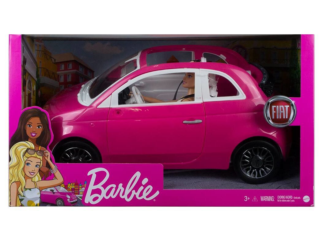Boneca Barbie Com Carro Fiat 500