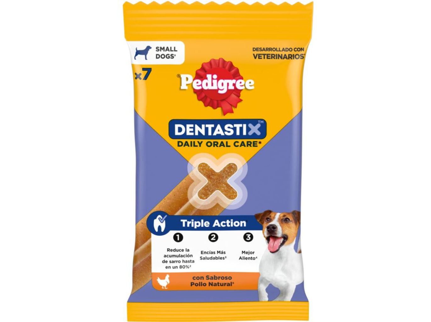 SNACKS PARA C&Atilde;O DENTASTIX PEDIGREE RA&Ccedil;A PEQUENA 110G 7 UNIDADES