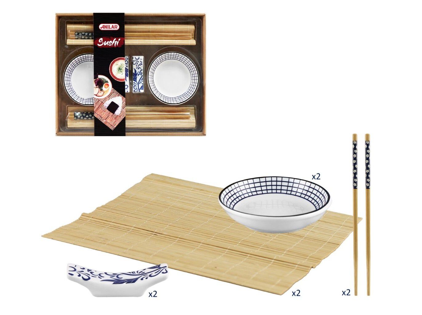 CONJUNTO PARA SUSHI ANILAR