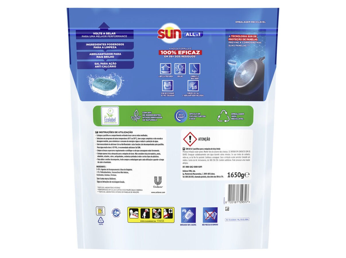 DET. M&Aacute;QUINA LOI&Ccedil;A SUN ALL-IN-ONE LIM&Atilde;O 100P image number 1