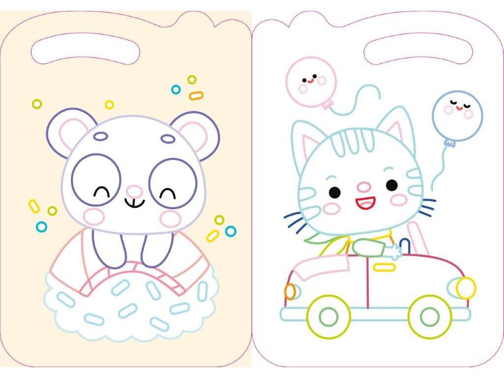 LIVRO LEVA-ME COLORIR E AUTOCOLANTES KAWAII - AZUL image number 1