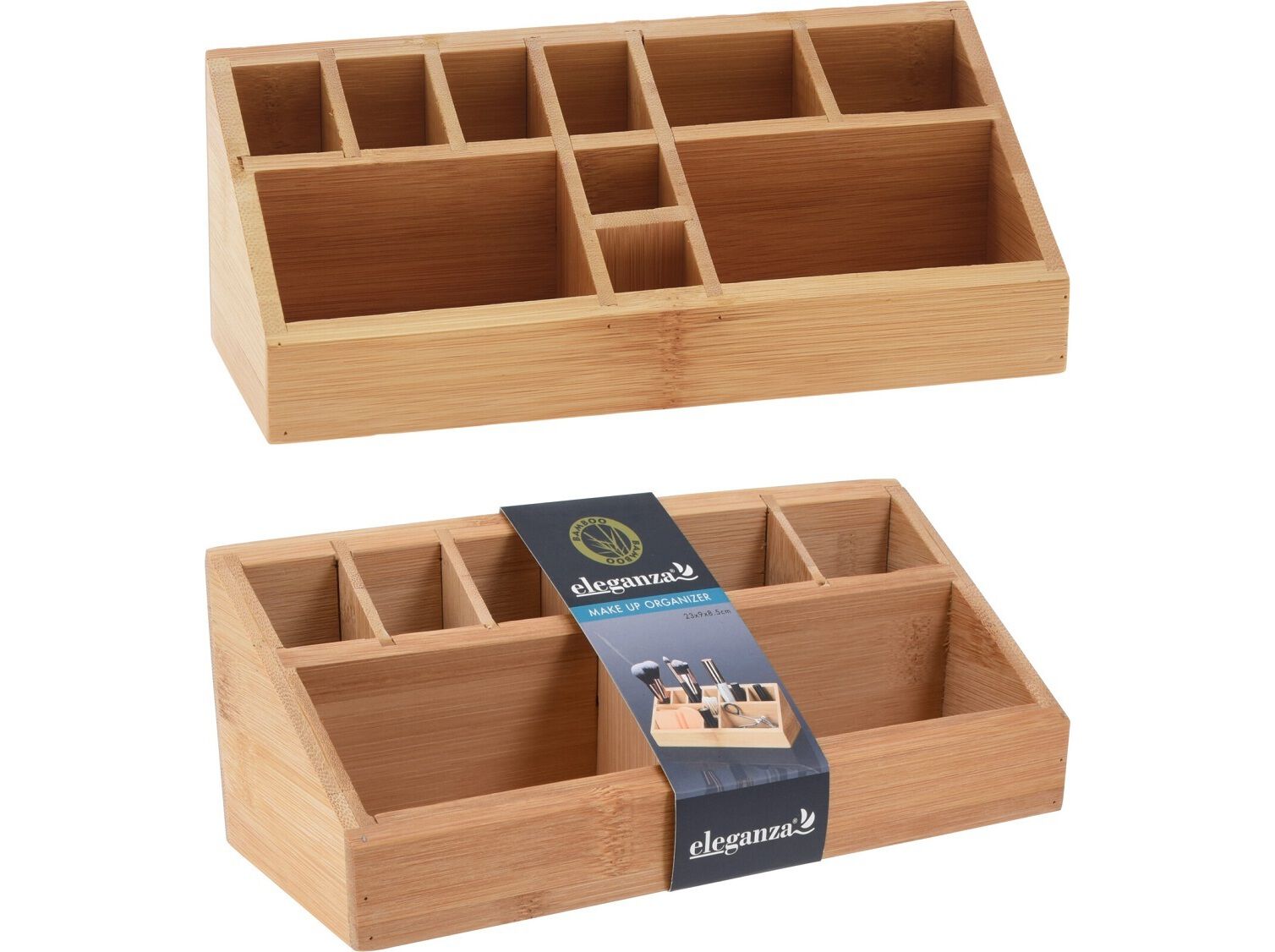ORGANIZADOR PARA MAQUILHAGEM EM BAMBU 23X9X8.5CM image number 1