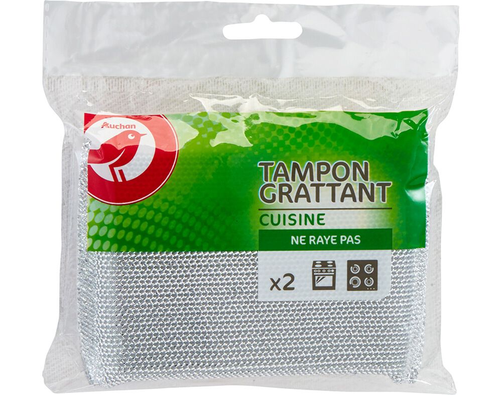 ESPONJA AUCHAN PARA COZINHA RASPADORA N&Atilde;O RISCA 2UN image number 0