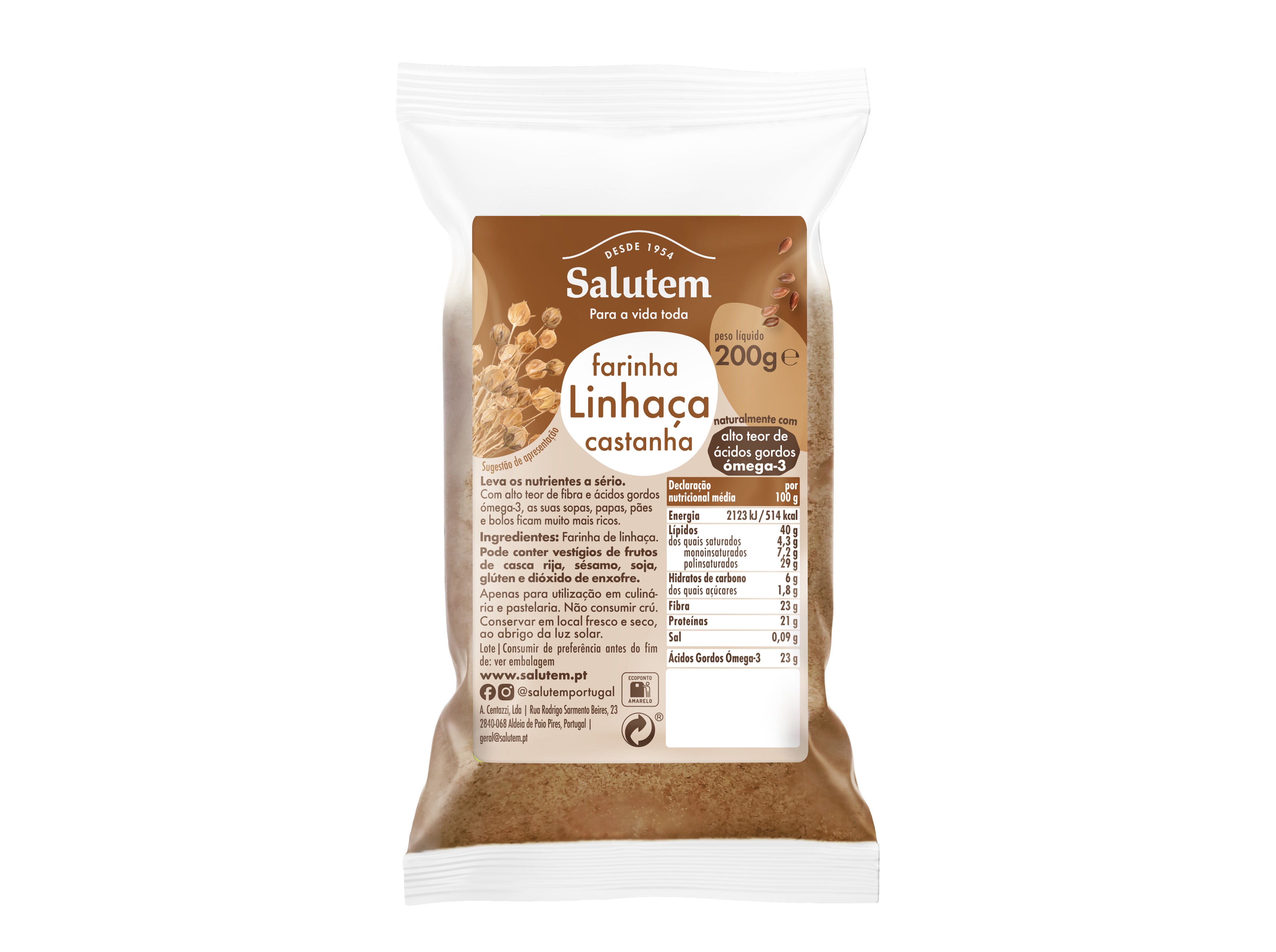 FARINHA SALUTEM LINHA&Ccedil;A CASTANHA 200G image number 1