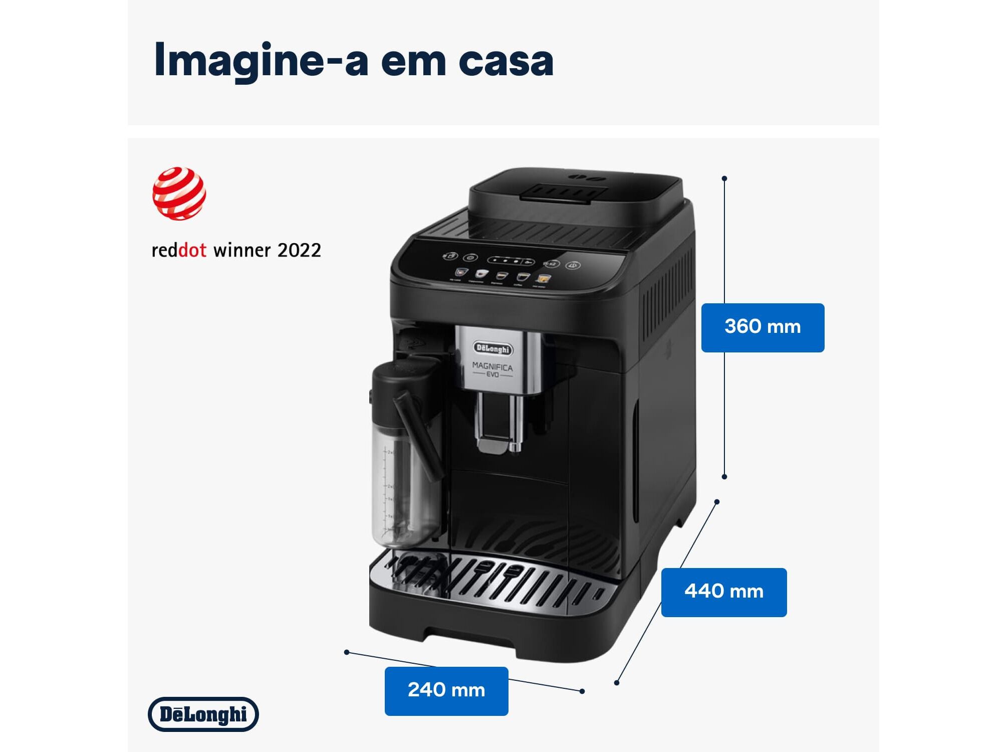 M&Aacute;QUINA DE CAF&Eacute; AUTOM&Aacute;TICA DELONGHI MAGNIFICA EVO CAPPUCCINO ECAM290.61.B image number 6