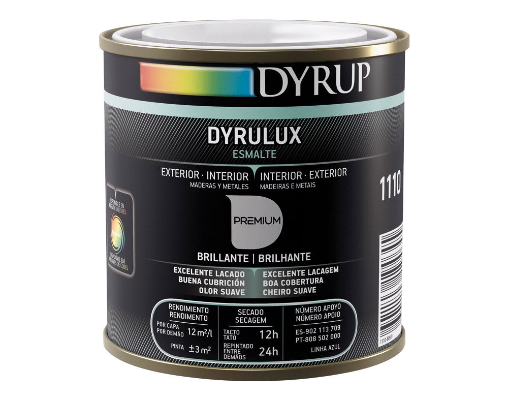 ESMALTE DYRUP PARA MADEIRA E METAL BRANCO BRILHANTE 0.25L