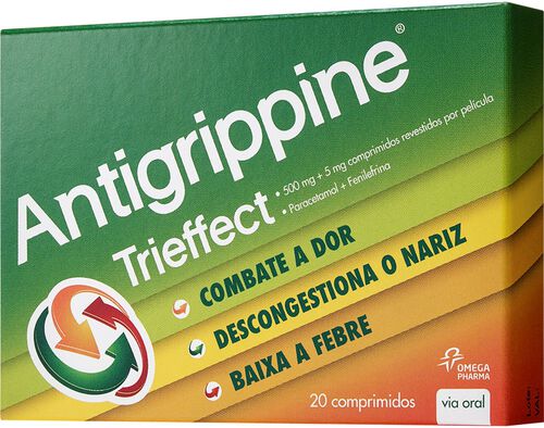 COMPRIMIDOS ANTIGRIPINE TRIEFFECT 500MG+5MG 20UN image number 0