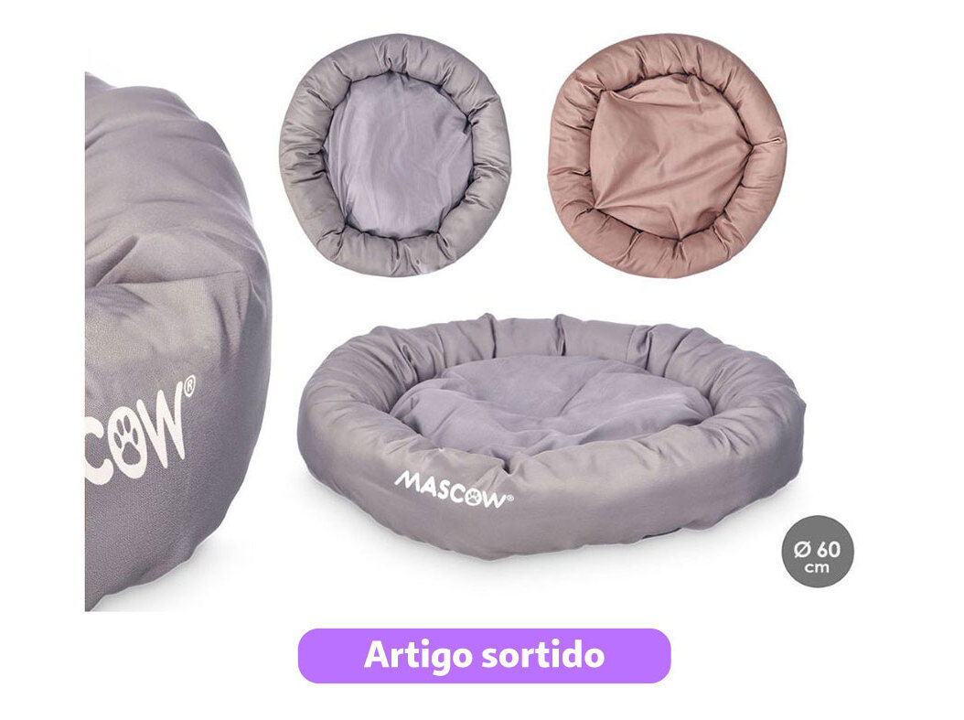 CAMA PARA ANIMAIS MASCOW REDONDA 60CM CORES SORTIDAS image number 0