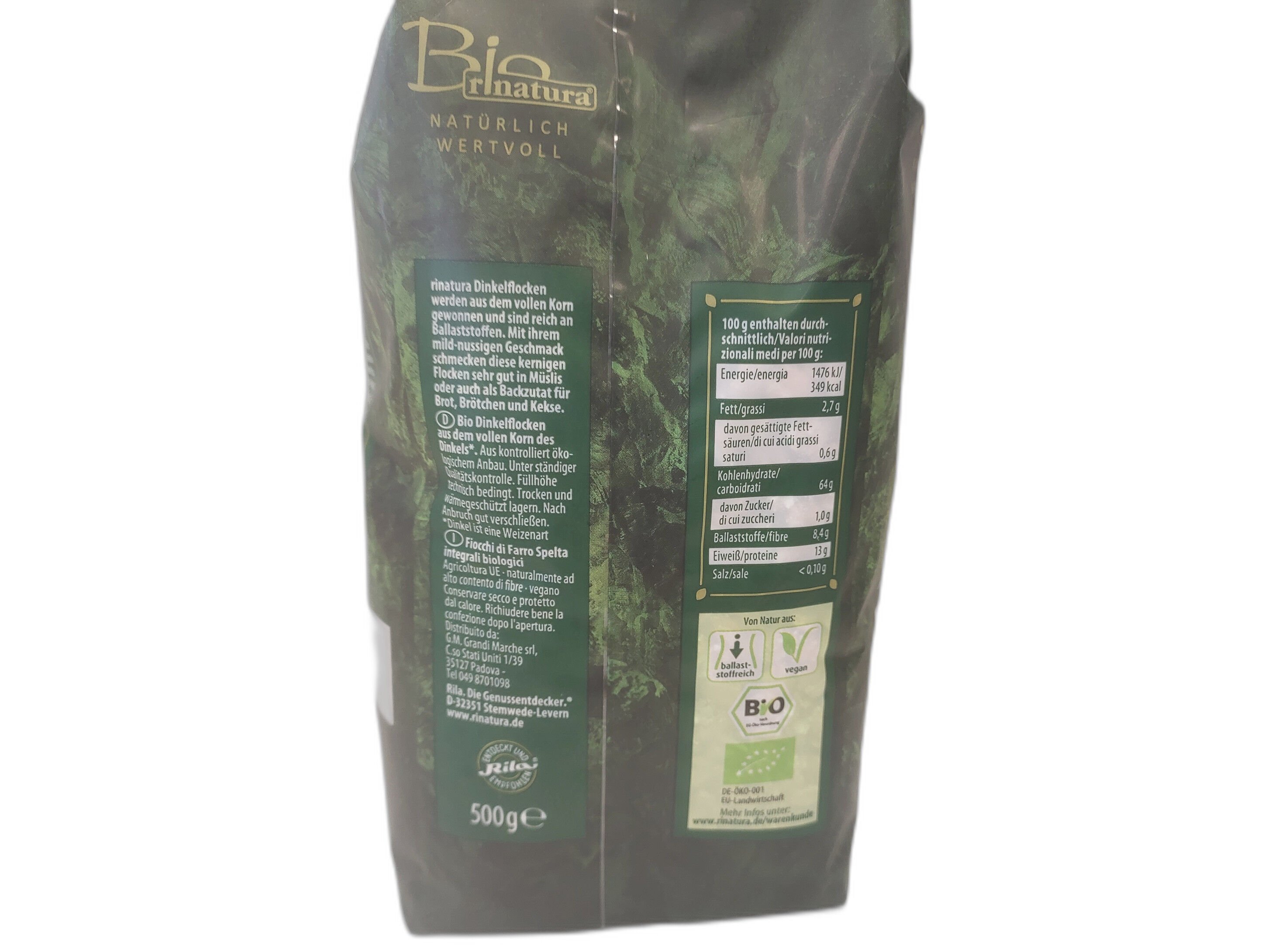 FLOCOS ESPELTA RINATURA INTEGRAL BIO 500G image number 1