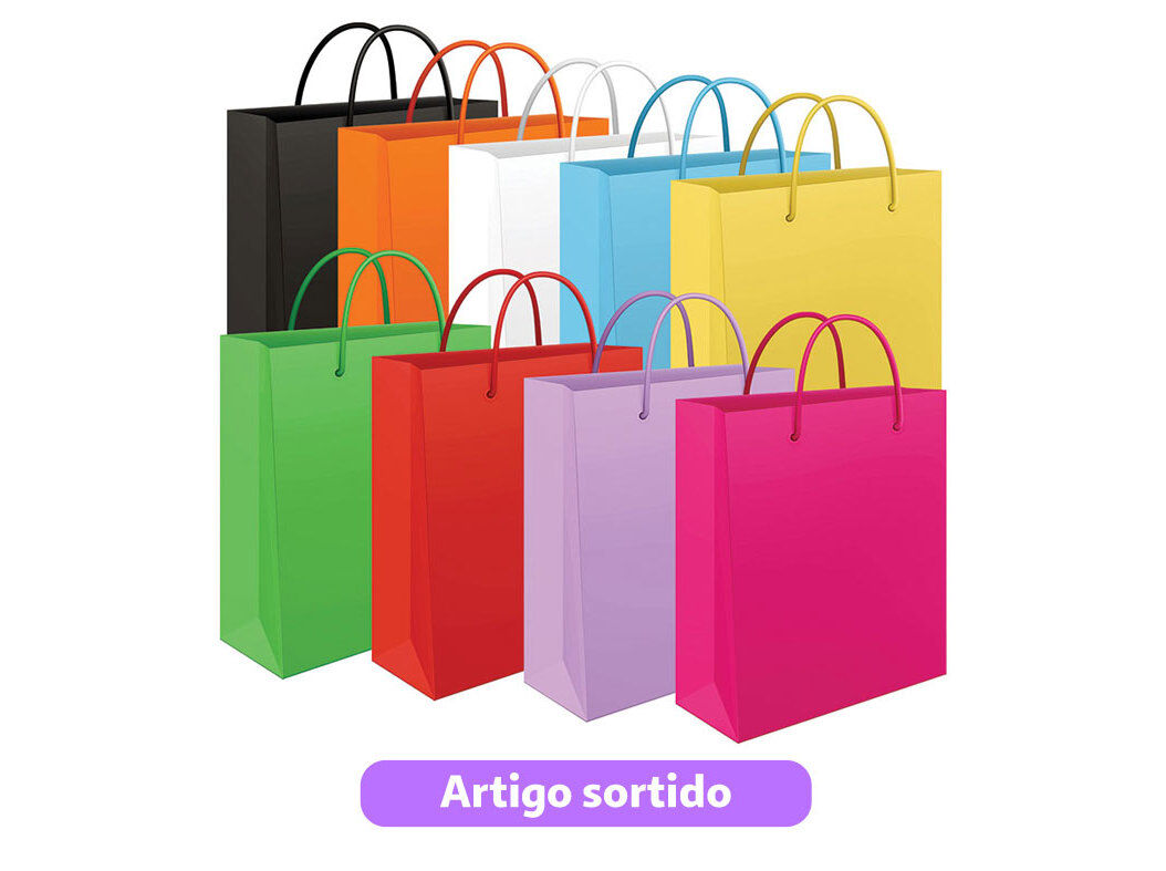 SACO PAPEL MITOS XL 45X48X17CM CORES SORTIDAS