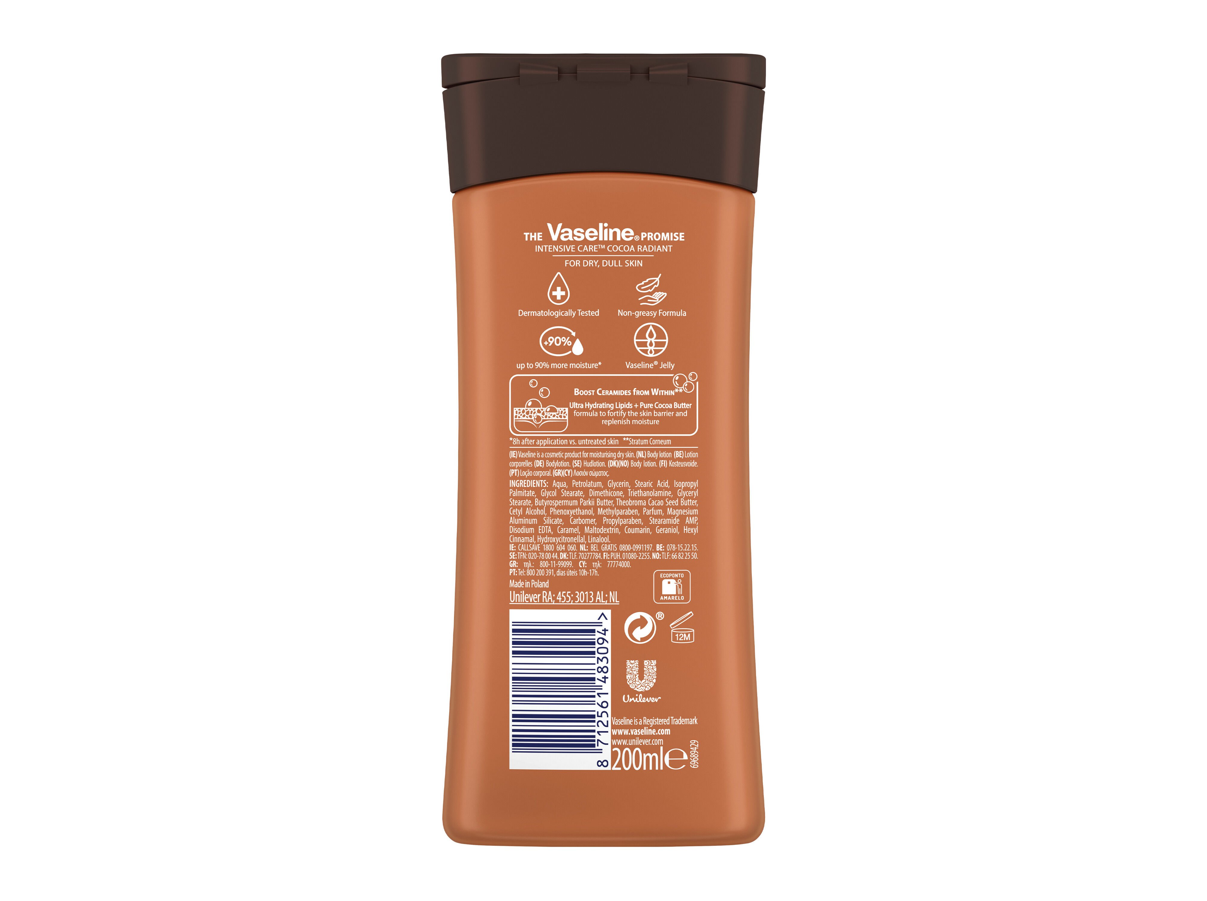LO&Ccedil;&Atilde;O VASELINE COCOA RADIANT 200ML image number 1