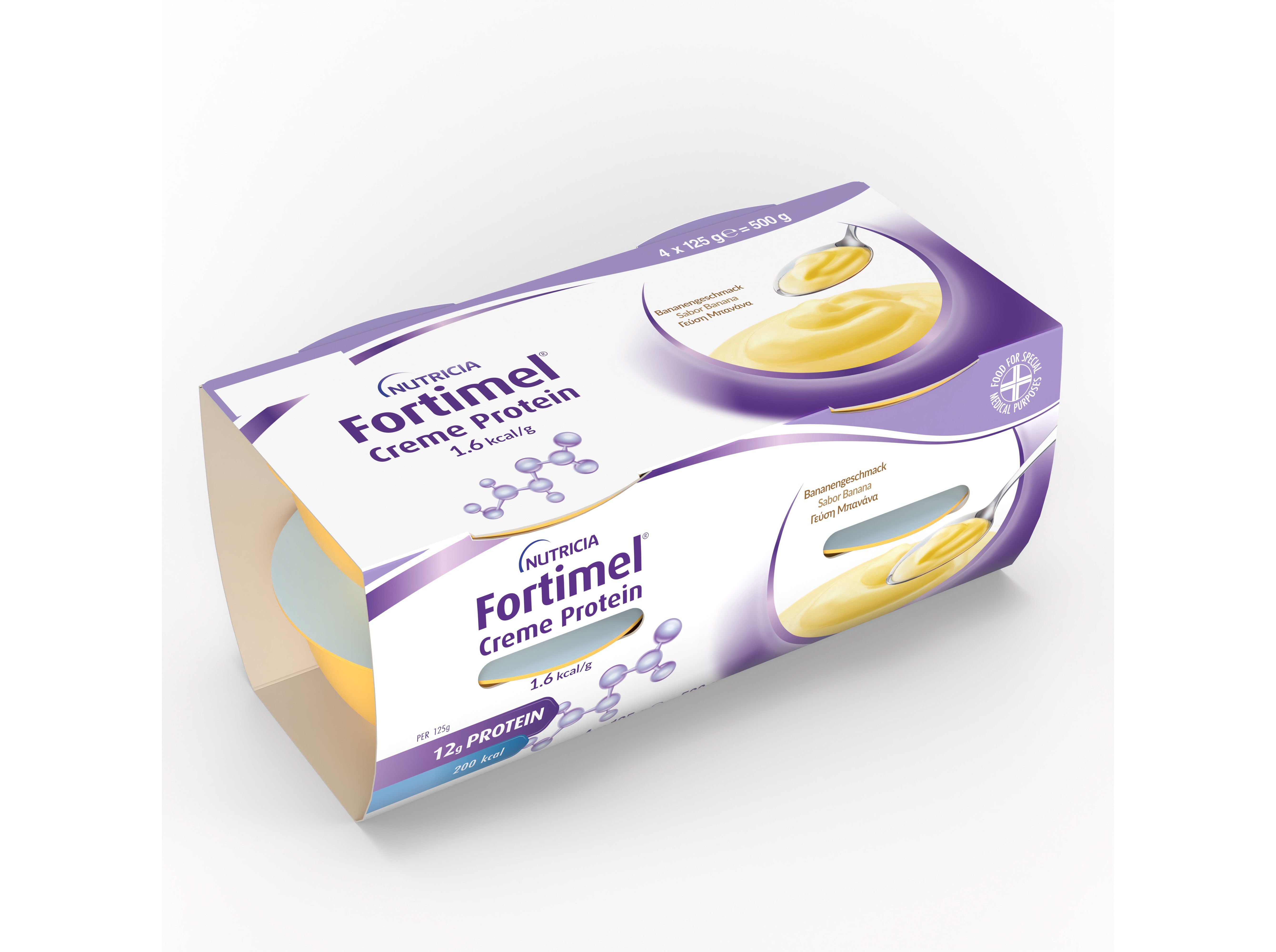 SUPLEMENTO FORTIMEL CREME PROTEIN BANANA 4X125G image number 0