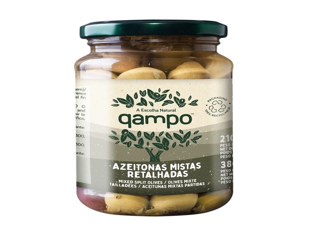 AZEITONA MISTA QAMPO RETALHADA FRASCO 380(210)G