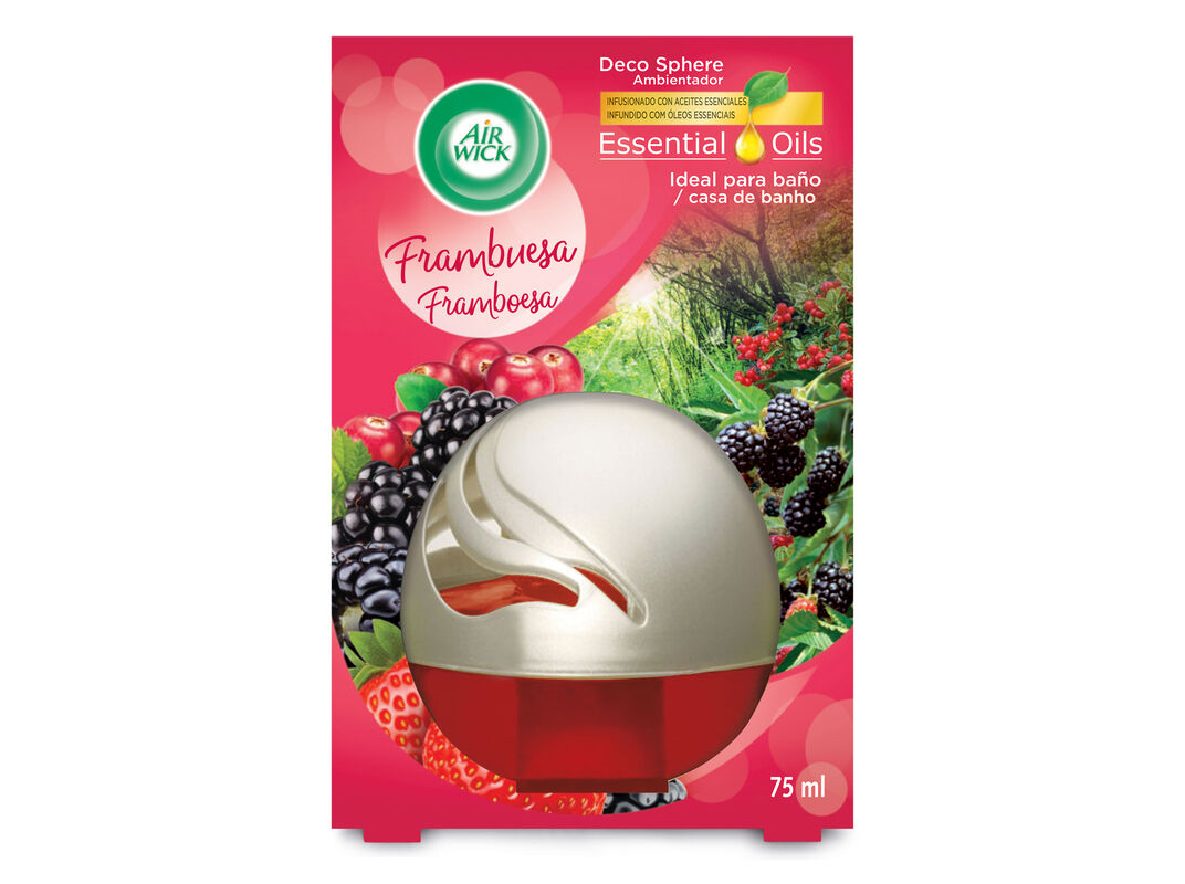 AMBIENTADOR AIR WICK DECO SPHERE FRAMB 75ML image number 0