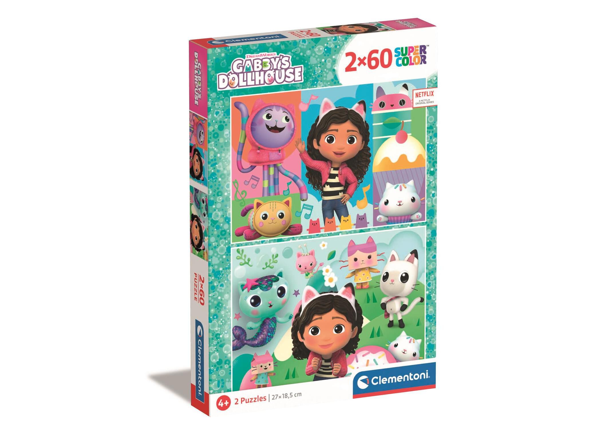 PUZZLE CLEMENTONI GABBY'S DOLLHOUSE 2X60 PE&Ccedil;AS
