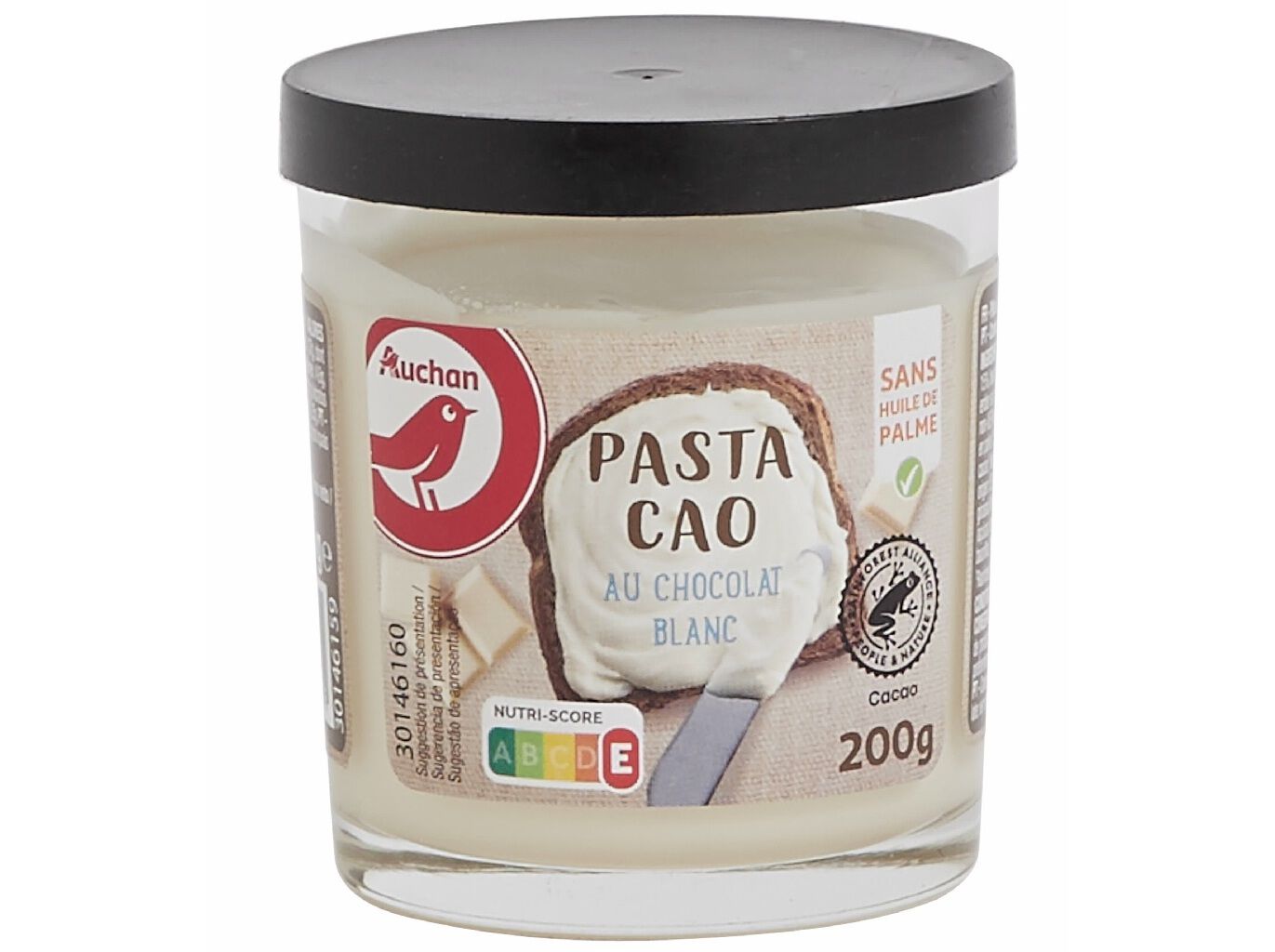 CREME P/ BARRAR AUCHAN CHOCOLATE BRANCO 200G
