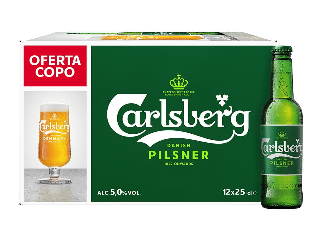 CERVEJA CARLSBERG + COPO 12X0.25L image number 1