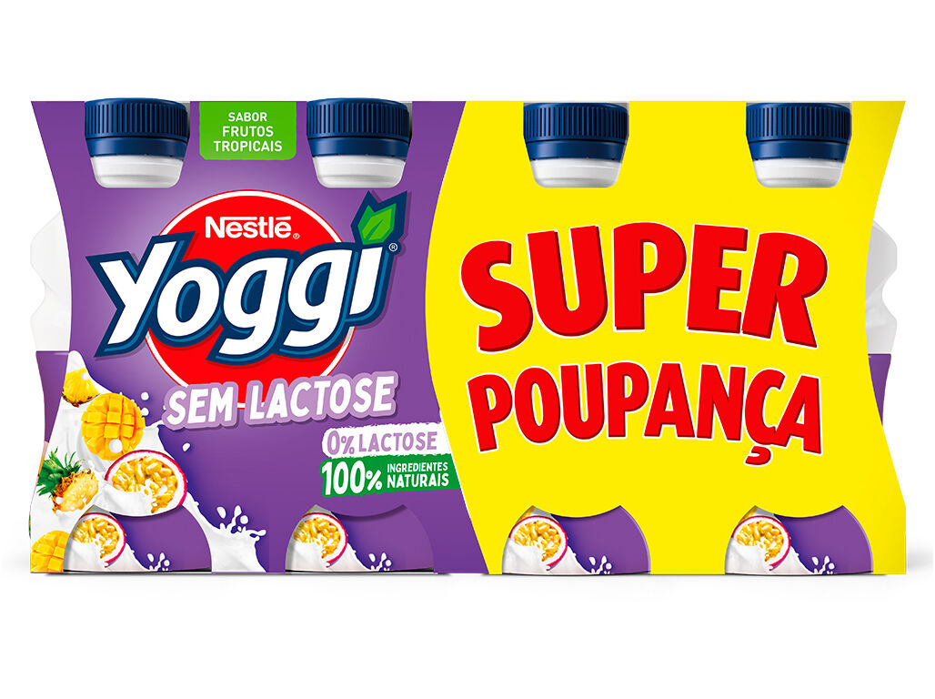 IOGURTE YOGGI SEM LACTOSE TROPICAL 8X160G image number 0