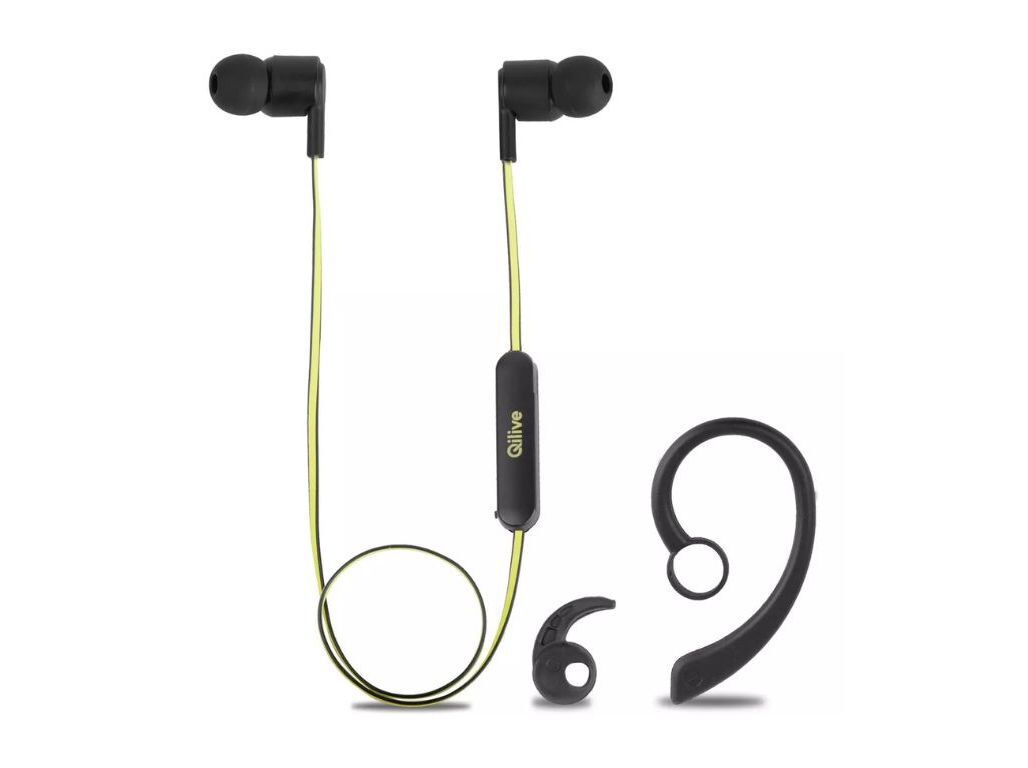 AURICULARES BLUETOOTH QILIVE Q.1668 SPORT PRETO/AMARELO image number 0