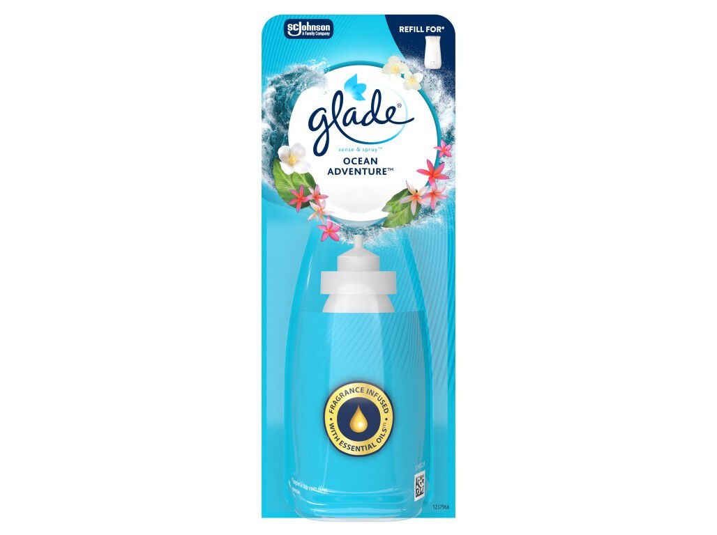 AMBIENTADOR GLADE SENSE & SPRAY RECARGA OCEAN ADVENTURE 18ML
