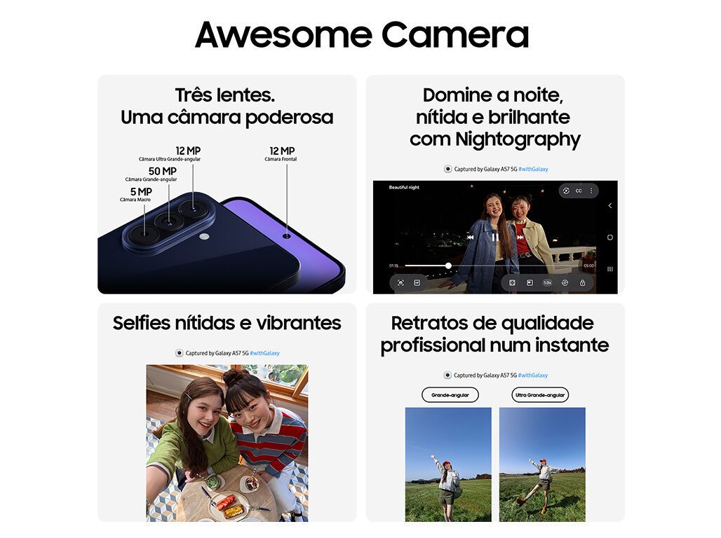 SMARTPHONE SAMSUNG GALAXY A57 5G 256GB VIOLETA image number 4