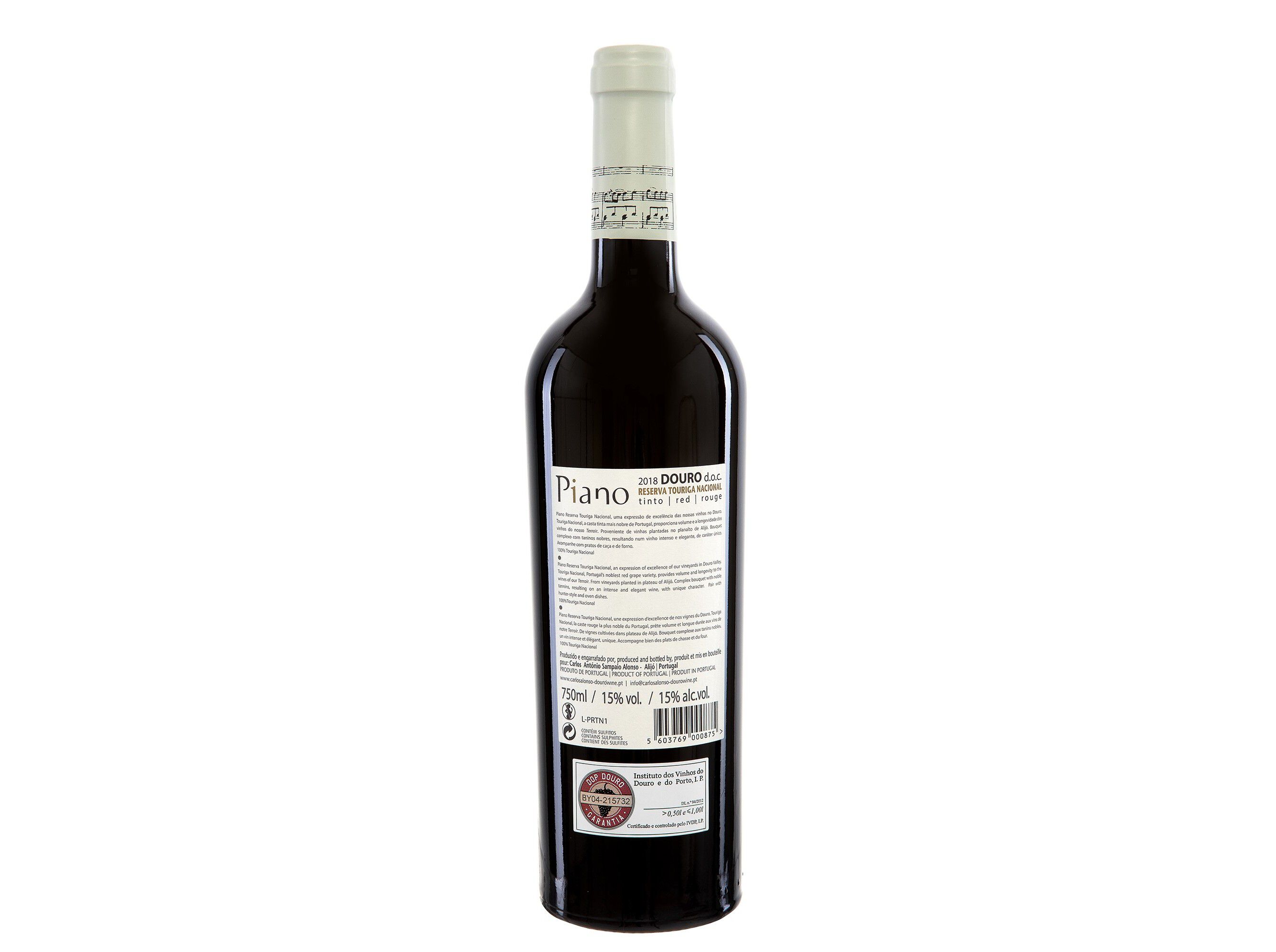 VINHO TINTO PIANO TOURIGA NACIONAL DOURO 0.75 L image number 2