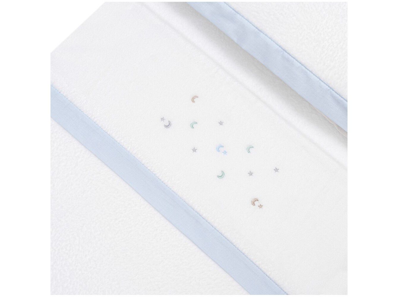 CONJUNTO LEN&Ccedil;OIS CAMA INTERBABY CORALINA BRANCO/AZUL image number 1