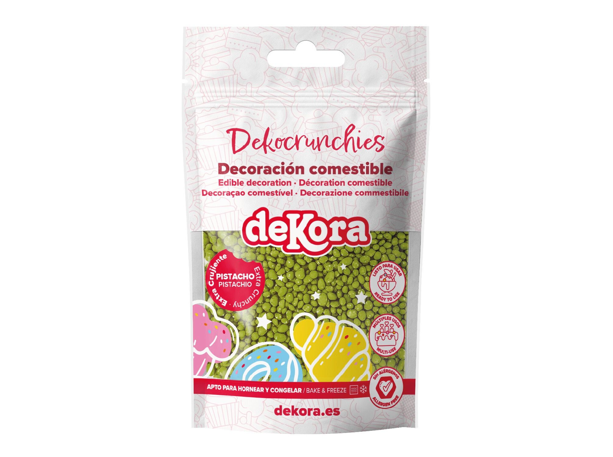 DEKOCRUNCHIES DEKORA PISTACHO 100G
