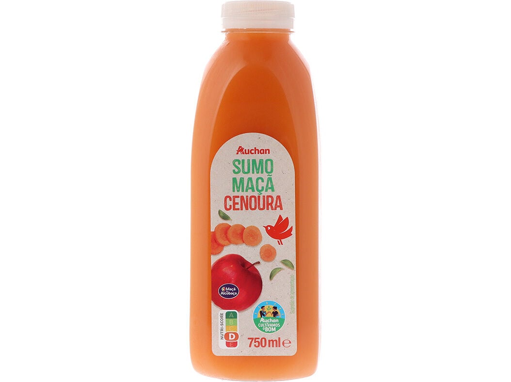 SUMO MA&Ccedil;&Atilde; CENOURA AUCHAN CULTIVAMOS O BOM 750ML image number 0