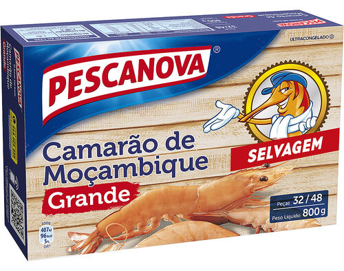 CAMARÃO PESCANOVA MOÇAMBIQUE GRANDE 32-48 800G image number 0