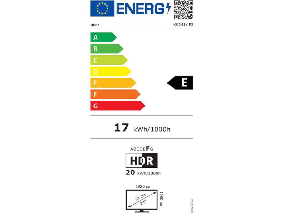 MONITOR GAMING ACER KG241Y P3BIP (23.8" FHD 180 HZ) image number 7