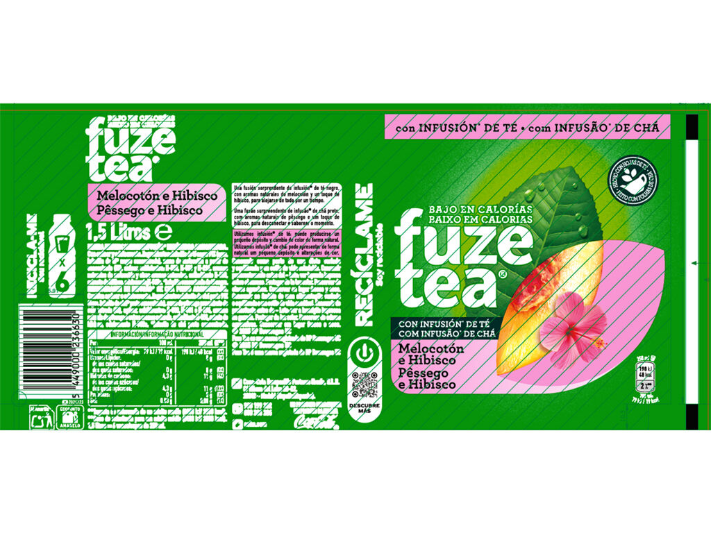 ICE TEA FUZE TEA P&Ecirc;SSEGO-HIBISCO 1.5L image number 2