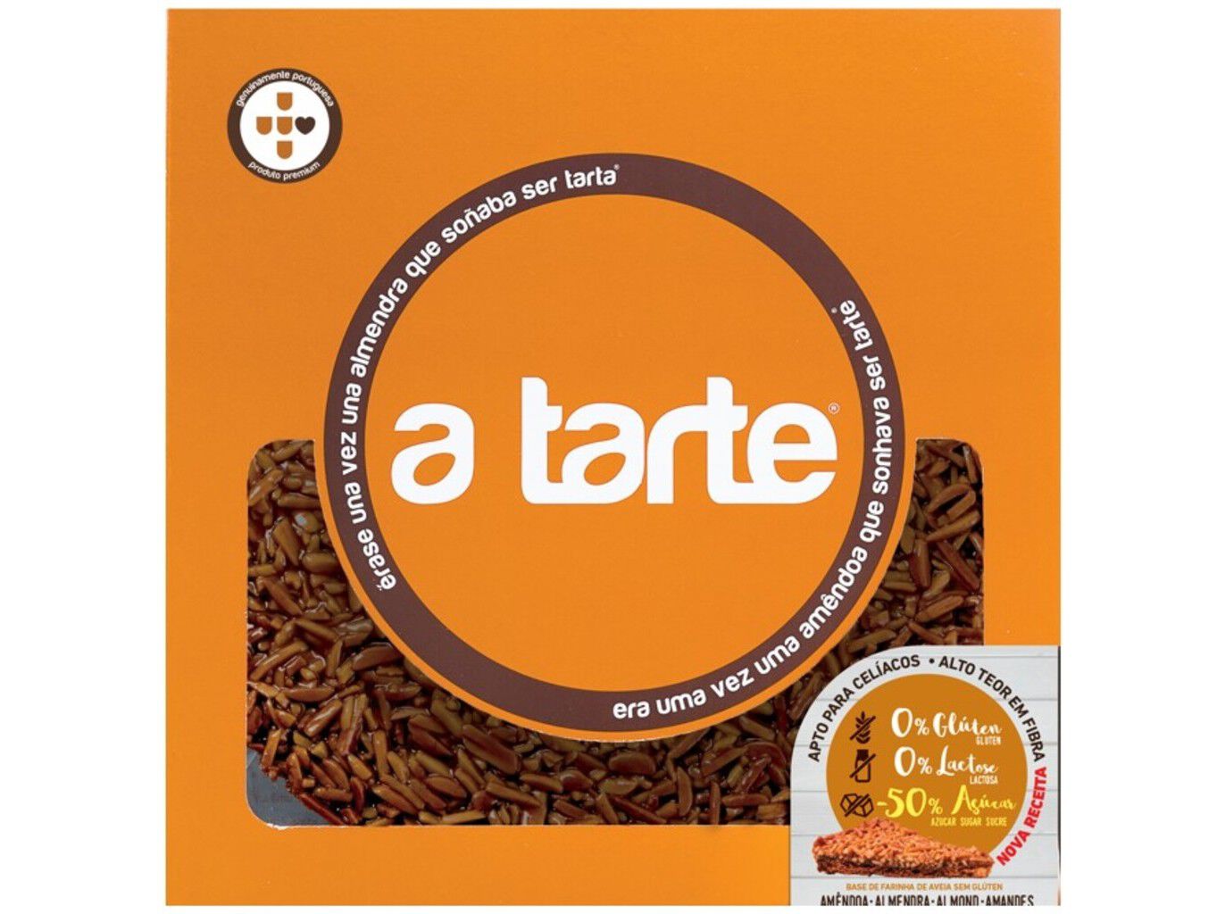 TARTE AM&Ecirc;NDOA A TARTE -50% A&Ccedil;&Uacute;CAR S/ GL&Uacute;TEN E S/ LACTOSE 350G (L)