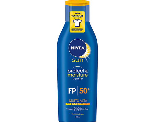 Protetor Solar Loção Resistente à Água FP50+ Protect & Moisture NIVEA SUN 400 ml image number 0