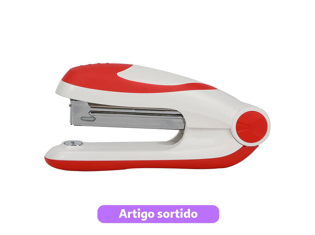 CONJUNTO DE MINI AGRAFADOR N.10 AUCHAN E CAIXA COM 400 AGRAFOS CORES SORTIDAS image number 2