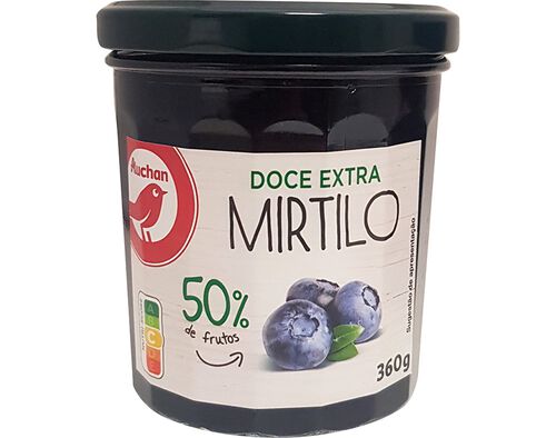 DOCE AUCHAN EXTRA 50% DE FRUTOS MIRTILO 360G image number 0