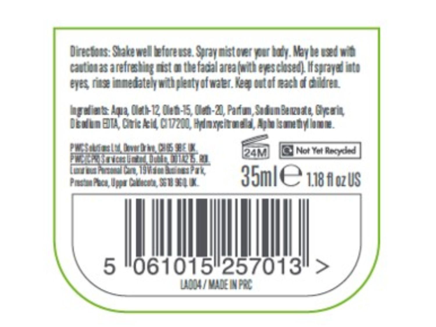 BODY MIST LA VIDA CARIBE&Ntilde;A GUAVA GLOW 35ML image number 1