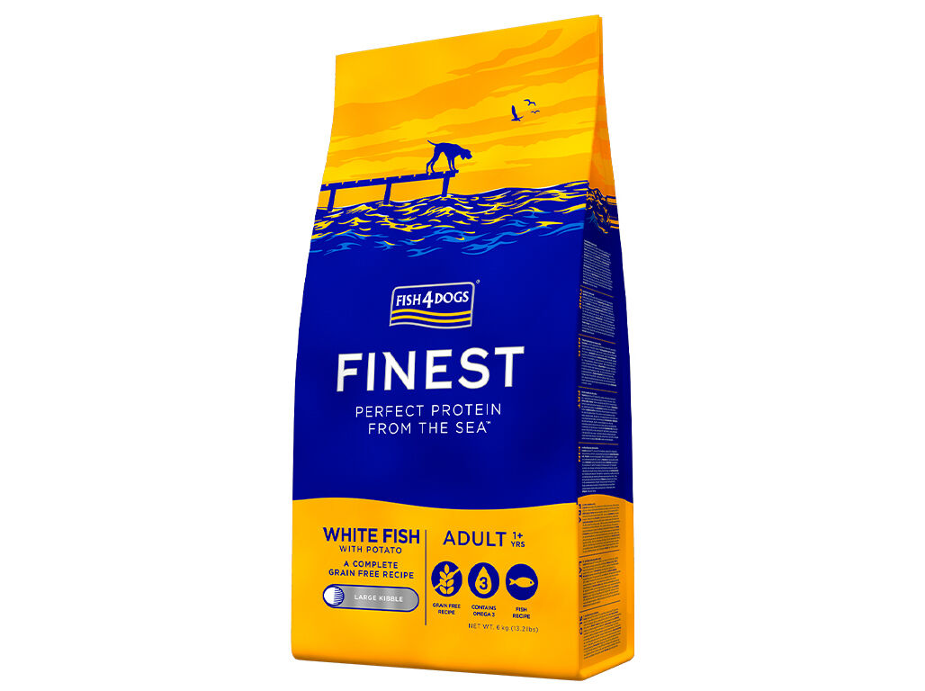 RA&Ccedil;&Atilde;O C&Atilde;O FISH4DOGS PEIXE BRANCO 6KG image number 1