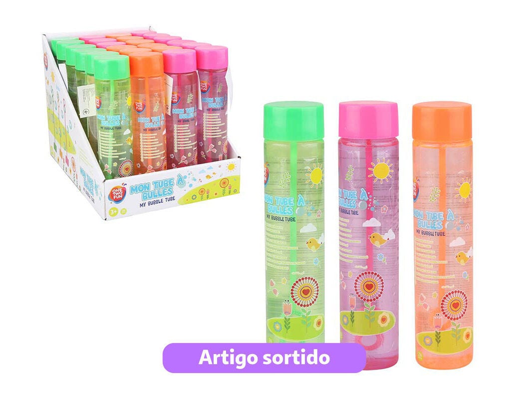 BOLAS DE SAB&Atilde;O EM TUBO ONE TWO FUN 248ML CORES SORTIDAS