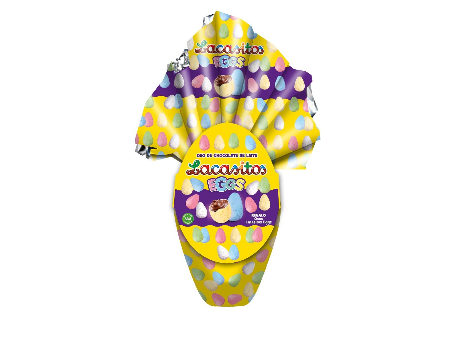 OVO DE CHOCOLATE LACASITOS RECHEADO DE OVINHOS 170G image number 0