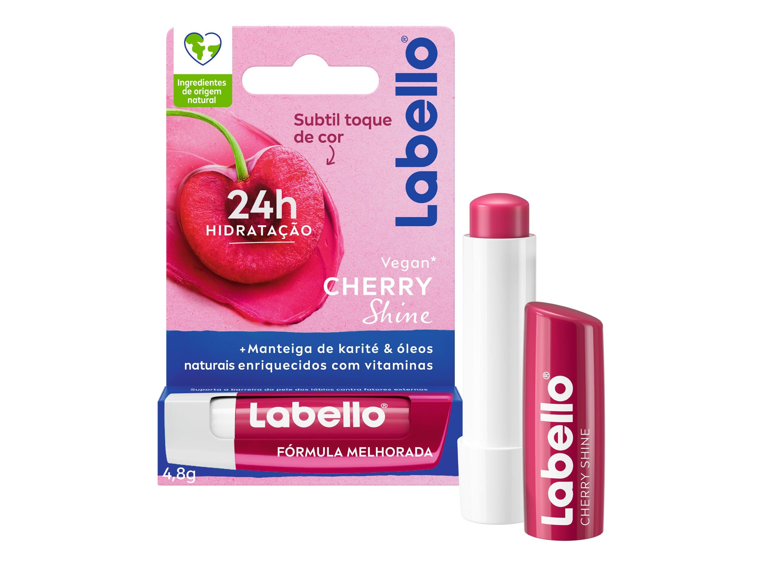 BATOM CUIDADO DOS L&Aacute;BIOS FRUTADO CHERRY SHINE LABELLO 1 UN