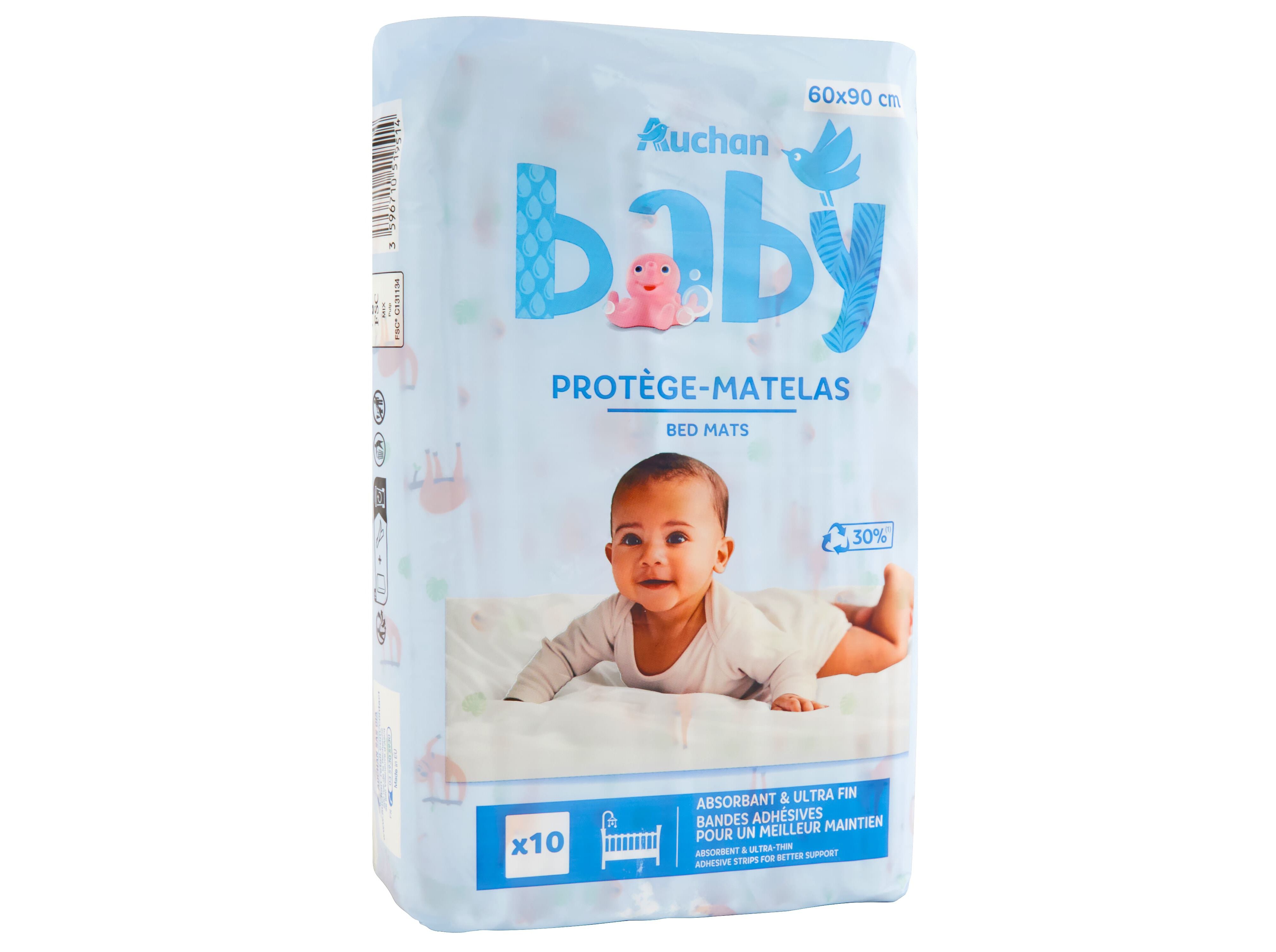 RESGUARDOS AUCHAN BABY PARA BER&Ccedil;O 60X90CM 10UN image number 1